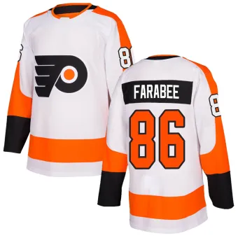 Youth Joel Farabee Philadelphia Flyers Jersey - White Authentic